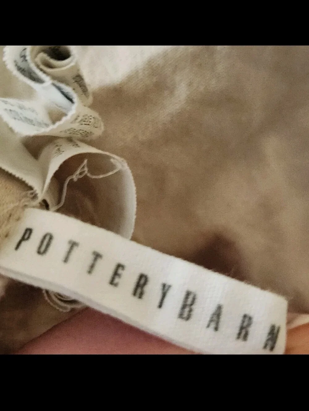 POTTERY BARN Duvet Cover Cal King Beige Belgian Flax Linen Waffle Home Bedding